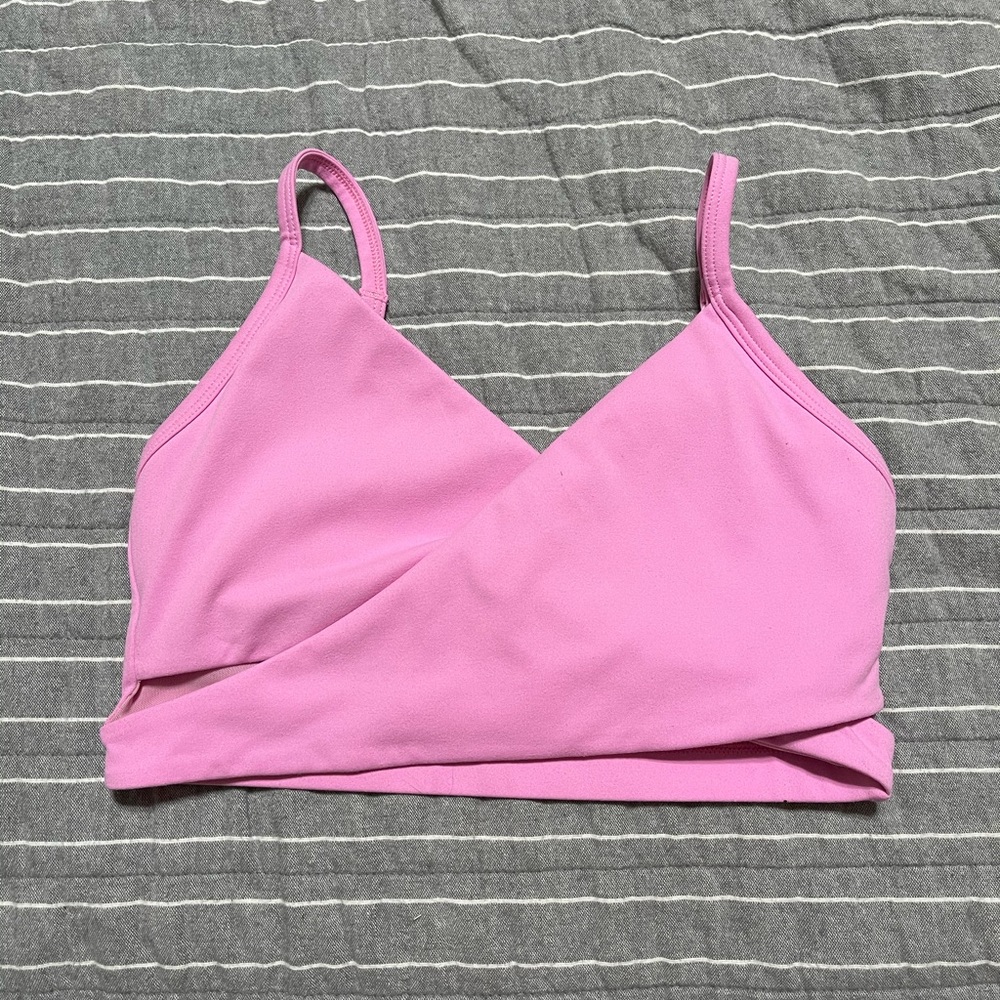 Fabletics pink sports bra